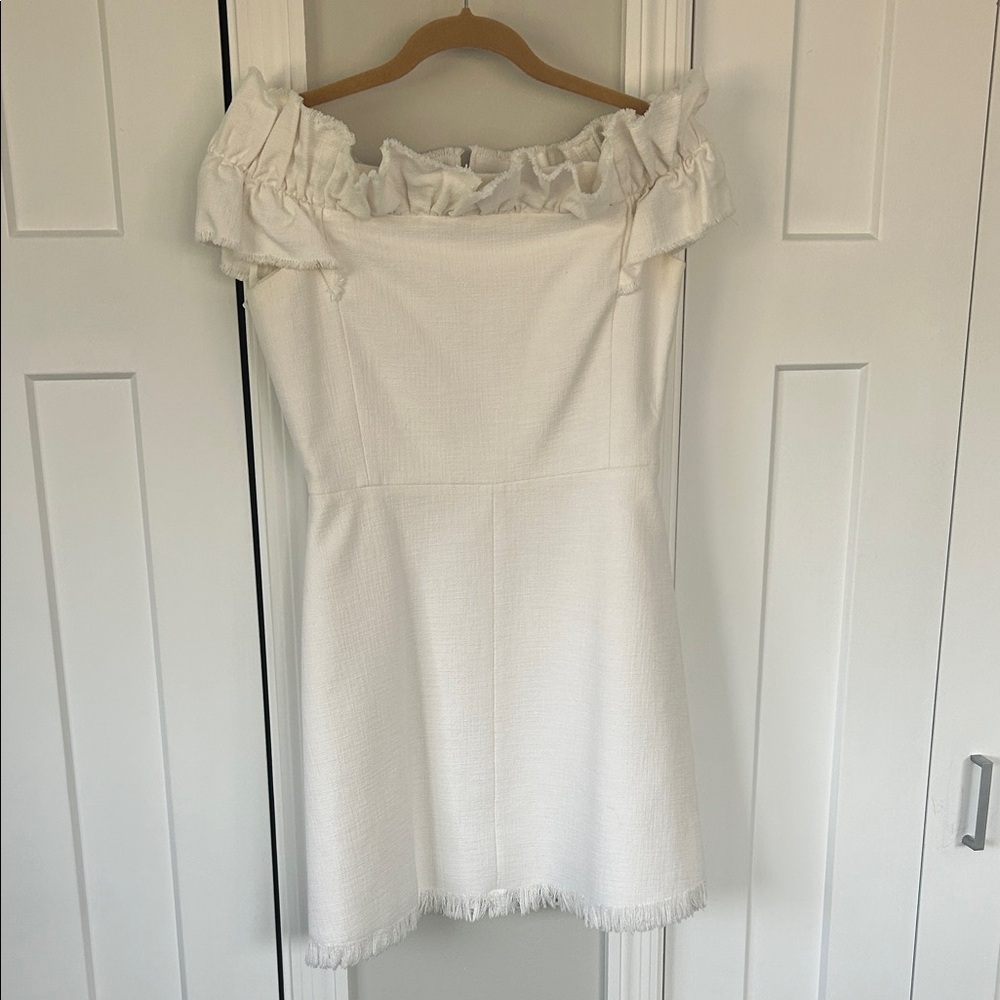 Rebecca Taylor White Off Shoulder Dress